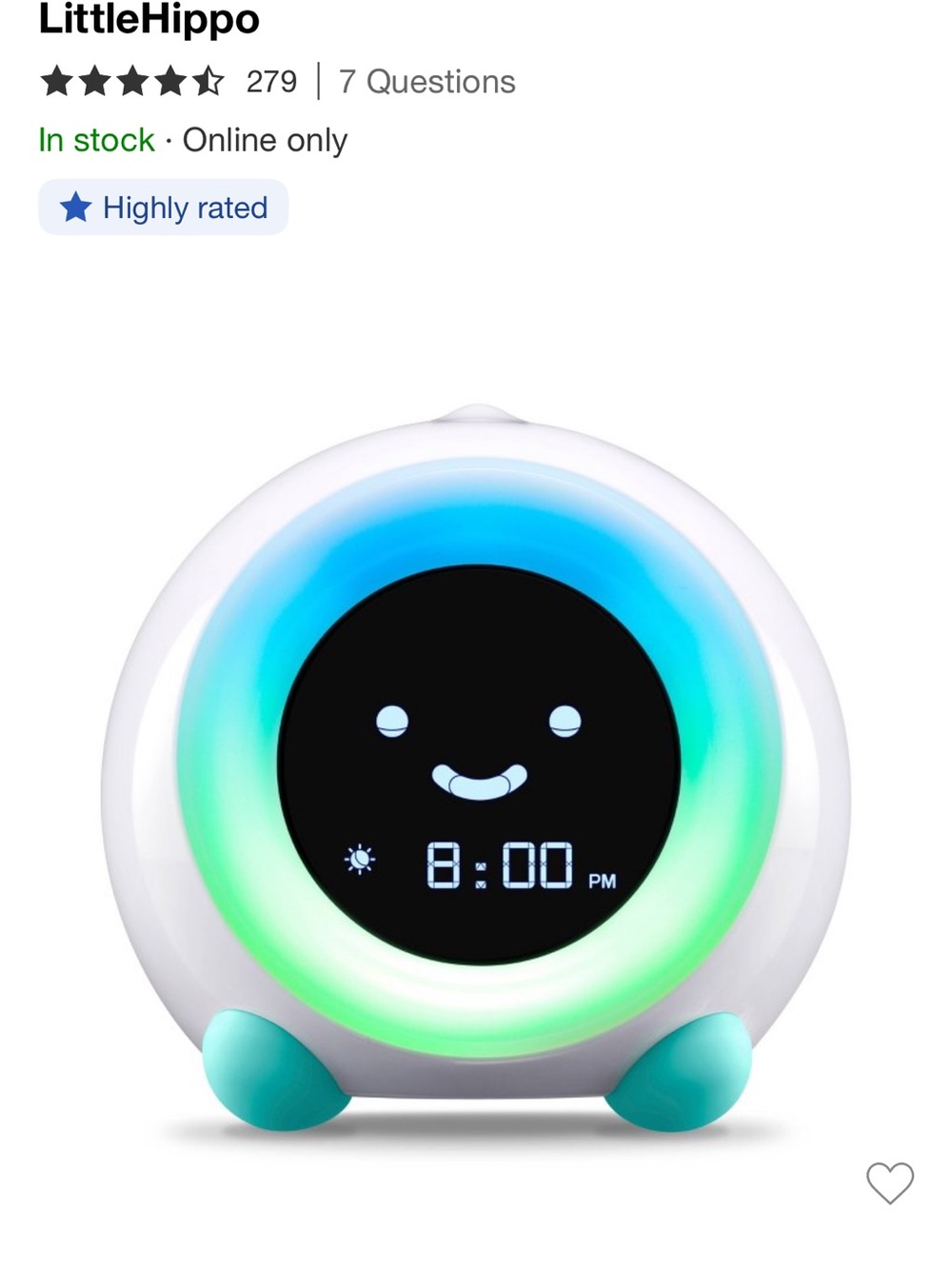 Mella little Hippo kids Alarm clock
